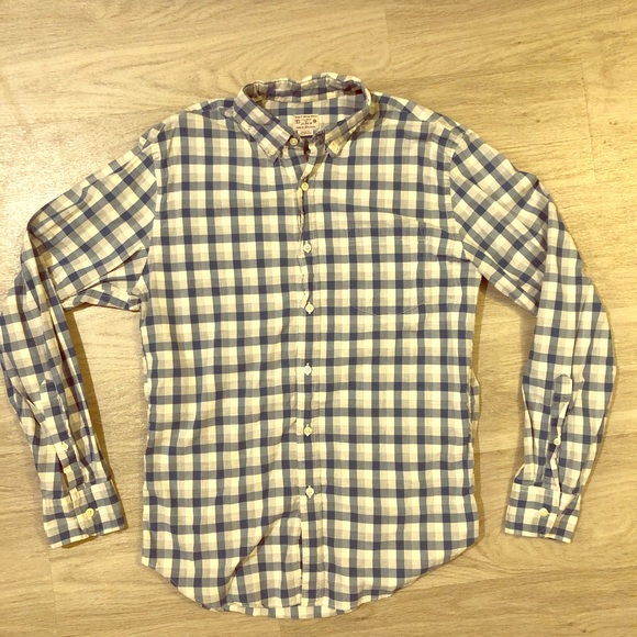 J. Crew Men’s Plaid Button Down size Medium - Picture 2 of 3